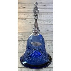 Avon Moonwind Cobalt Blue Glass Bell Vintage Cologne Bottle 7" X 3.5" EMPTY